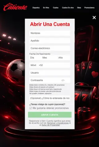Registro en Caliente México